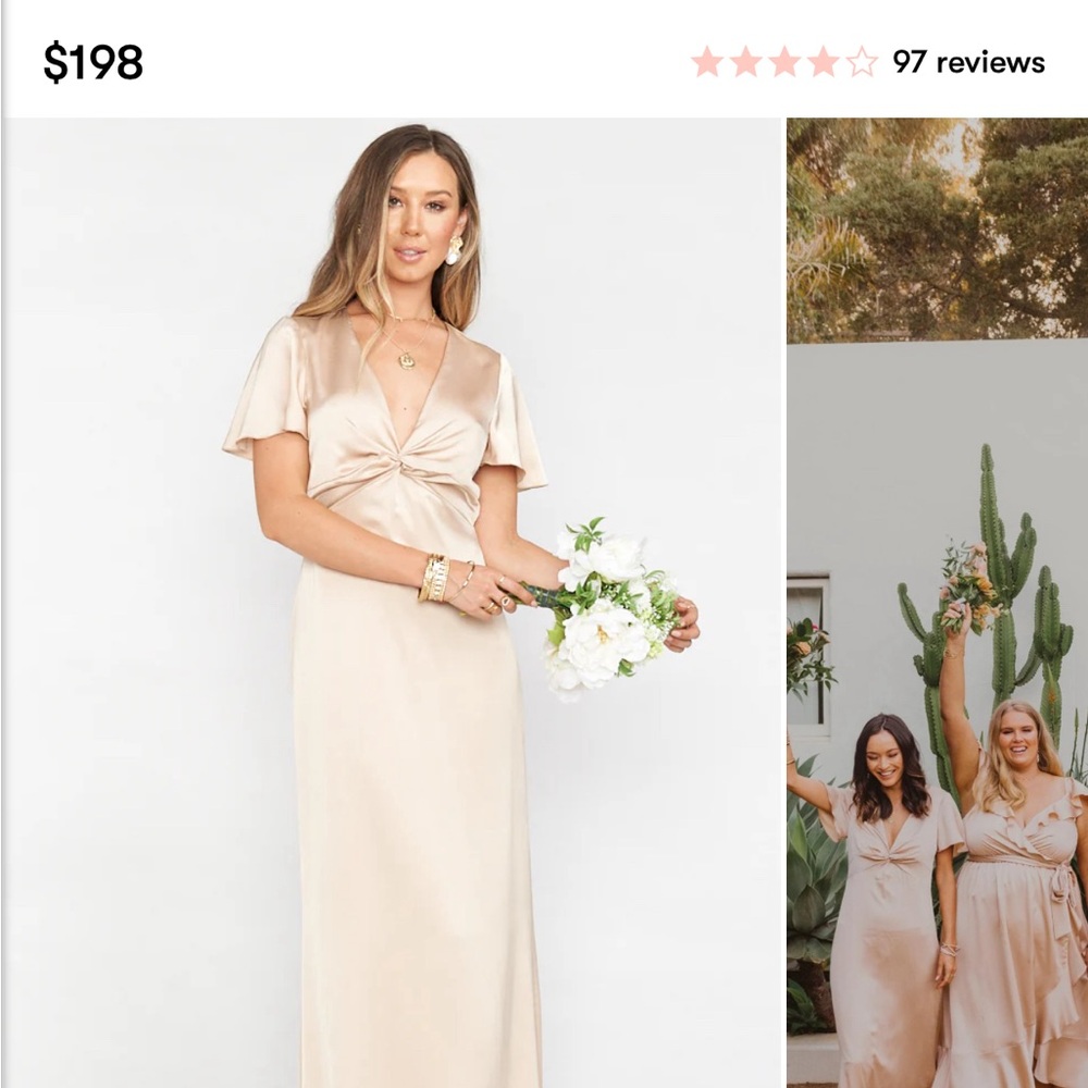Show Me Your MuMu Champagne Dress